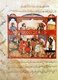 Iraq: Abu Zayd in the tavern or hostelry at Anah. A miniature from the 'Maqam' or 'Assembly' of Yahya ibn Mahmud al-Wasiti, 1237 CE